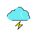 cloud, lightning, meteorology, rain, sign, storm, weather svg vector icon