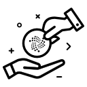 coin, crypto, cryptocurrency, currency, iota, money svg vector icon