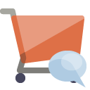 shopping,cart,speech,bubble icon