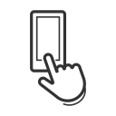 control, gesture, gps, handheld, pointer, swipe, touchscreen svg vector icon