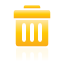 bin, yellow icon