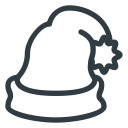 christmas, hat, santa, santa claus svg vector icon
