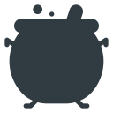 cauldron, halloween svg vector icon