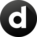 black white, circle, dailymotion, high quality, long shadow, social, social media svg vector icon