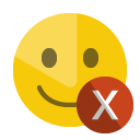 smiley,cross icon