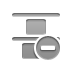 distribute,vertical,top,delete icon