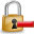 delete, lock icon