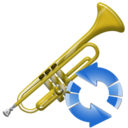 trumpet,refresh,instrument,reload icon