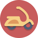 motorscooter, scooter, transportation, vespa svg vector icon