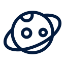 astronaut, astronomy, planet, science, space svg vector icon