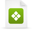 document, file, green, paper icon