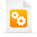 document, file, orange, paper icon