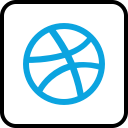 dribbble, media, social svg vector icon