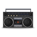 boombox, metallicholes icon