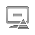 screen,zoom,out,pyramid icon