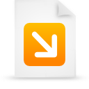 document, file, orange, paper icon