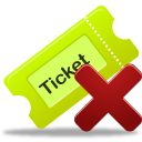 remove, ticket icon