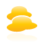 clouds, weather, yellow icon