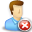 blue, delete, user icon