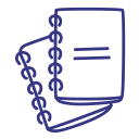 book, copybook, exercise, notebook svg vector icon