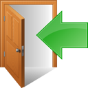 exit, out, sign out icon
