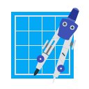 compasses, design, dividers, tool, trace svg vector icon