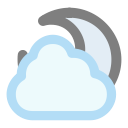 cloudy, moon svg vector icon