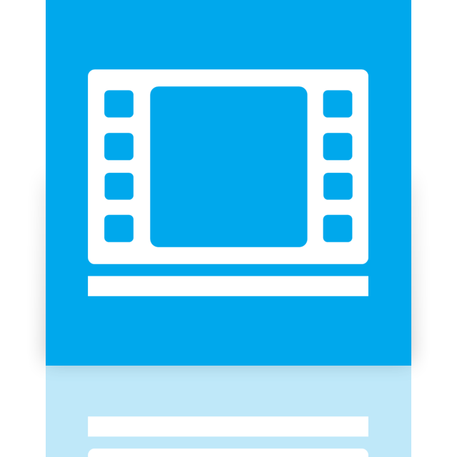 library, mirror, videos icon