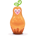 matryoshka, orange icon