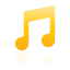 music, yellow icon