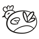 animal, back, bird, chicken, easter, hen, spring svg vector icon