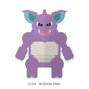 kanto, nidoking, poison, pokemon svg vector icon