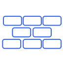 brick, construction, firewall, parts, protect, safe, safety, secure, shield, stones, wall svg vector icon