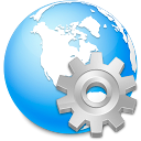 browser, earth, global, globe, international, internet, network, planet, service, settings, world icon