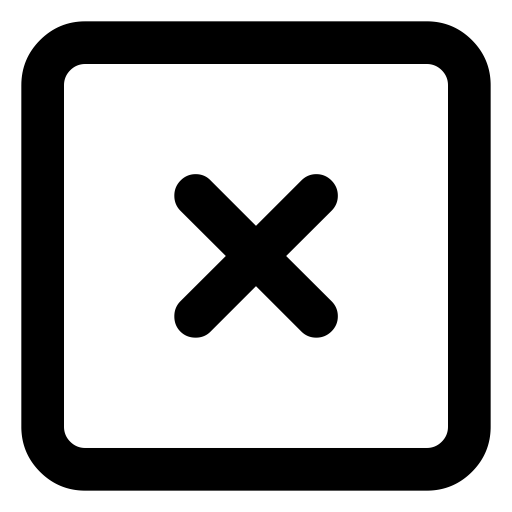 Square Cross svg vector icon