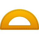 circle, ruler, semi icon