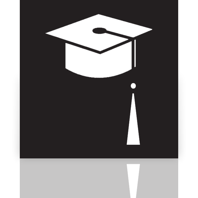 graduation, mirror icon