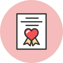 award, heart svg vector icon