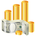 cash, coins, dollar, money, wealth icon