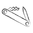 adventure, camping, knife, pocketknife svg vector icon