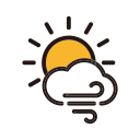 clouds, storm, sunny, weather svg vector icon