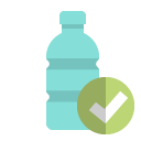 plastic,bottle,checkmark icon