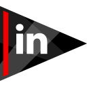 in, linked, media, online, social svg vector icon