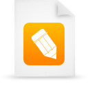 document, file, orange, paper icon