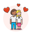 couple, head, lesbian, love, to svg vector icon