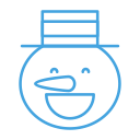 emoji, emot, man, smile, smiley, snow, snowman svg vector icon