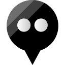flickr, media, social svg vector icon