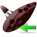 ocarina,back,instrument,left,prev,backward,previous,arrow icon