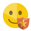 smiley,shield icon