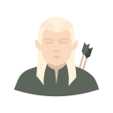 elf, legolas, lord of the rings, orlando bloom svg vector icon